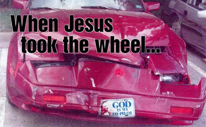 When Jesus took the wheel